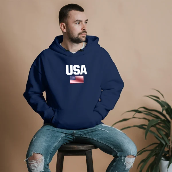 Blusa Moletom Estados Unidos da América USA Com Capuz - Imagem 11