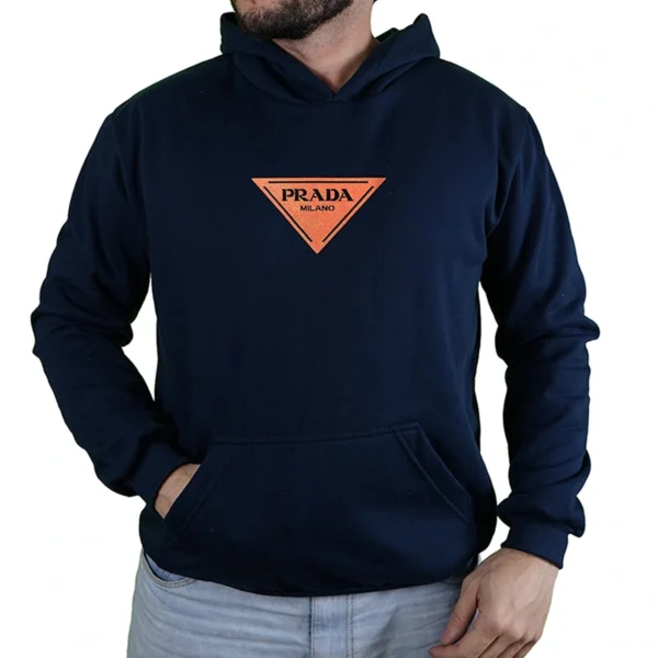 Blusa Moletom Prada Milano Triangle Com Capuz Premium - Imagem 11