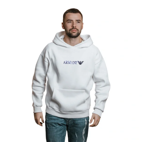Blusa Moletom Emporio Armani Logo Com Capuz Premium - Imagem 11