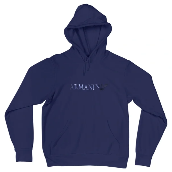 Blusa Moletom Emporio Armani Logo Com Capuz Premium - Imagem 9