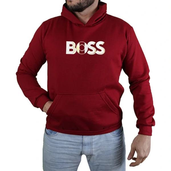 Blusa Moletom Hugo Boss Gold Com Capuz Premium - Imagem 14