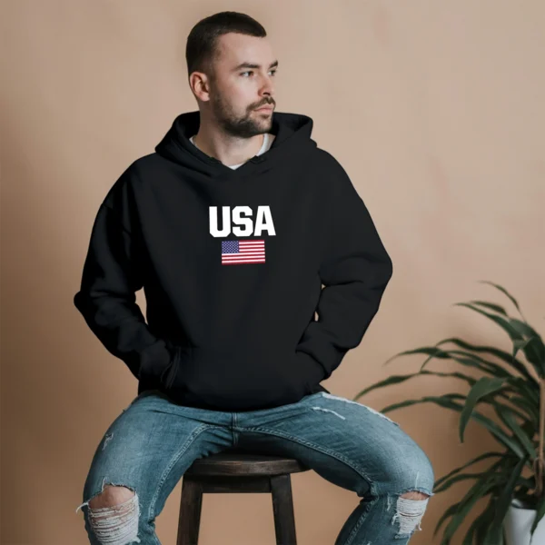 Blusa Moletom Estados Unidos da América USA Com Capuz - Imagem 8